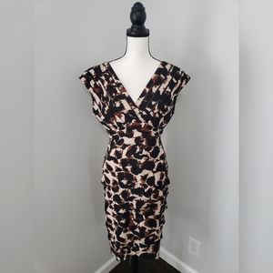 Printed V-neck Dress